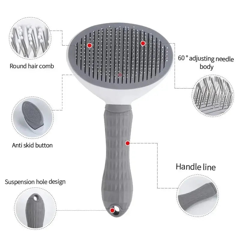 Self-Cleaning Pet Brush for Dogs and Cats – Hair Remover Grooming Comb