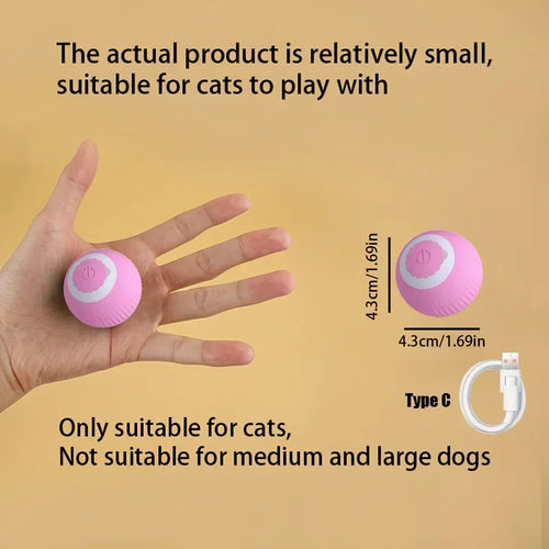 Smart Automatic Rolling Ball for Cats – Rechargeable Interactive Electric Toy