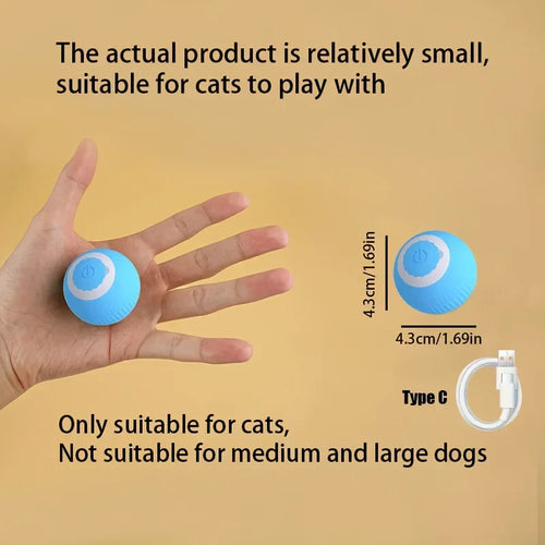 Smart Automatic Rolling Ball for Cats – Rechargeable Interactive Electric Toy